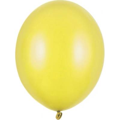 PartyDeco Balónek žlutý metalický 27 cm
