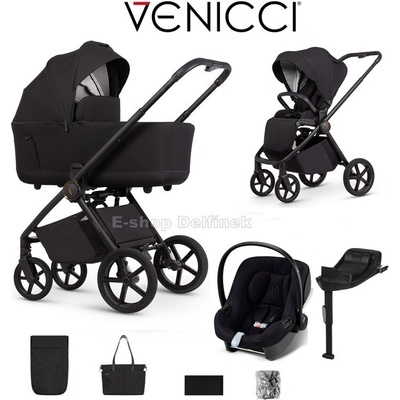 Venicci CLARO 2 + Cybex Aton B2 + základna 2026 Noir