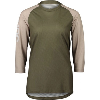 POC W's MTB Pure 3/4 Epidote Green/Light Sandstone Beige