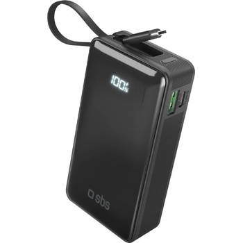 SBS Външна батерия /power bank/ SBS 81420, 10 000mAh, PD20W, LCD дисплей, черна (81420)