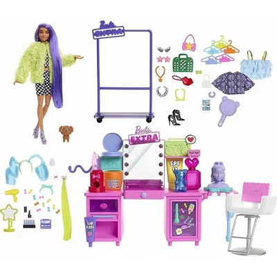 Barbie Extra šatník s panenkou herní set