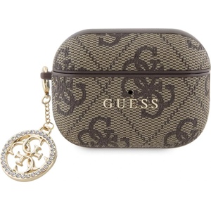 Guess Калъф Guess 4G Script PC/PU с талисман за AirPods Pro 2 кафяв (GUAP2P4E4CDW)