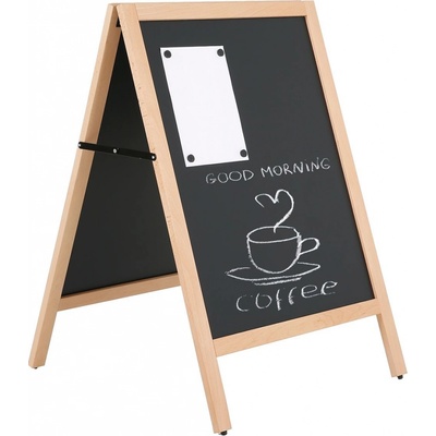 A-Z Reklama CZ Dřevěný poutač UWOD006078 s křídovou magnetickou tabulí 590 x 780 mm