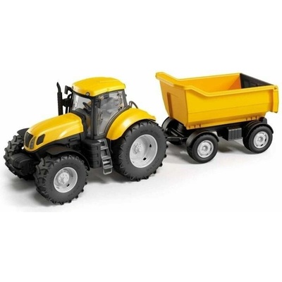 Adriatic Traktor s vlekem 61 cm žlutý
