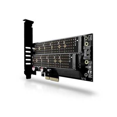 AXAGON PCEM2-D, PCIe x4 - M.2 NVMe M-key + SATA B-key slot adaptér, vč. LP