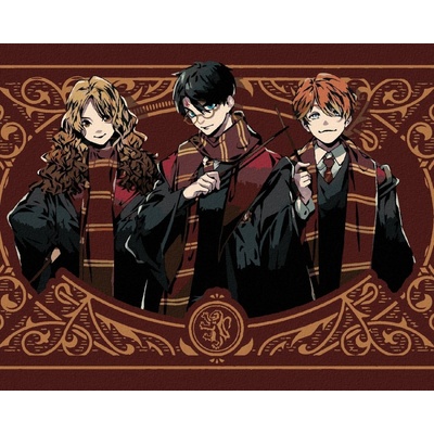 zuty Malování Podle Čísel Harry Potter Ron A Hermiona V Nebelvírském Hábitu 40 x 50 Cm Plátno 8596530239765