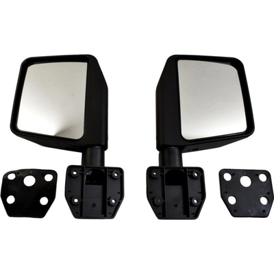 Zrkadlá pre rúrkové dvere, Čierna, Jeep Wrangler JK, Jeep Wrangler JL, Jeep Gladiator JT