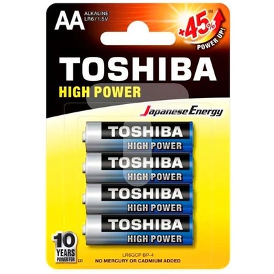 Toshiba Батерии TOSHIBA High Power Alkaline AA, LR6, MN1500 1.5V 4 бр