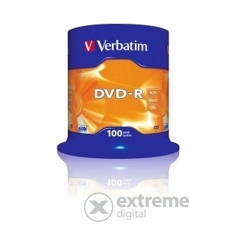 Verbatim DVD-R 4,7GB 16x, 100ks