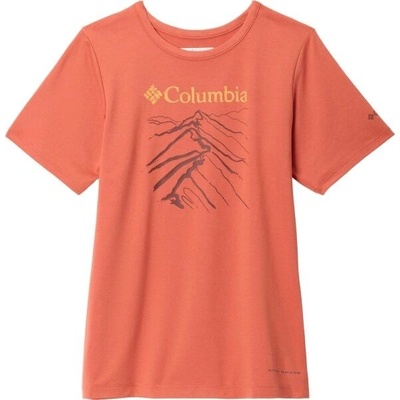 Columbia TECH TRAIL SHORT SLEEVE GRAPHIC SHIRT Dětské triko oranžová