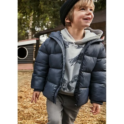 MAYORAL Зимна шуба ефект блясък в цвят тъмносиньо за мини момче Mayoral