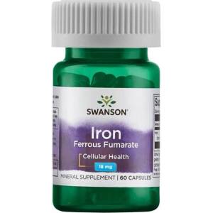 Swanson Iron, 18 mg, 60 капсули, Swanson (SW1587)
