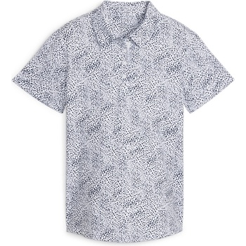 Image 1 of PUMA Блуза с яка Puma Women's Cloudspun Microdot Short-Sleeve Performance Polo Shirt - White/Navy