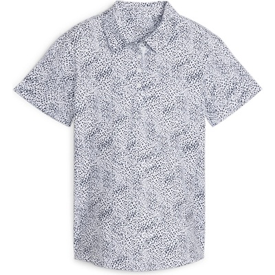 PUMA Блуза с яка Puma Women's Cloudspun Microdot Short-Sleeve Performance Polo Shirt - White/Navy