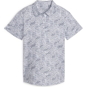 PUMA Блуза с яка Puma Women's Cloudspun Microdot Short-Sleeve Performance Polo Shirt - White/Navy