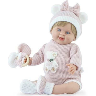 Marina & Pau Realistická Růženka s nápletem medvídka na bříšku Rosie Teddy 45 cm