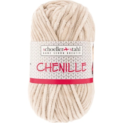 Schoeller+Stahl CHENILLE - 100% polyester - Ručně pletací příze - žinylka Barva: 02 sand