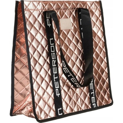 Peterson prešívaná dámska kabelka cez rameno v ružovozlatej farbe shopper 42×41 5 cm