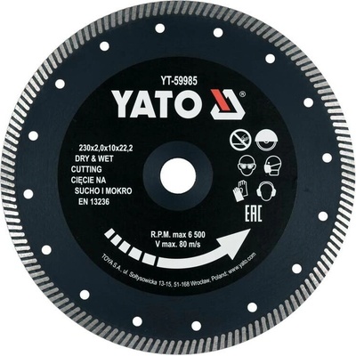 Yato Diamantový kotúč 230 x 22.2 x 2 mm YT-59985