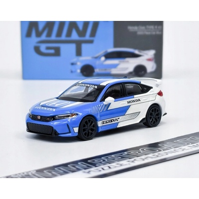 MINI GT Honda Civic Type R 2023 Pace Car Blue 1:64