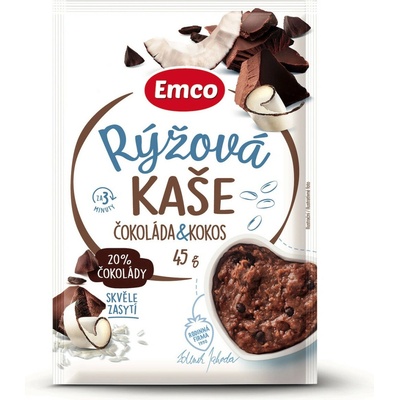 Emco Ryžová kaša čokoláda a kokos 45 g