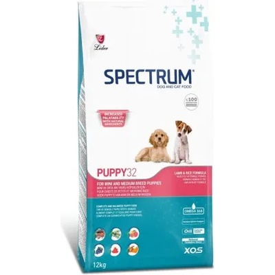 LIDER Spectrum Puppy Food Puppy 32 - Пълноценна храна за подрастващи кученца от мини и средни породи на възраст от 2 до 12 месеца, с пилешко месо - 12 кг, Турция