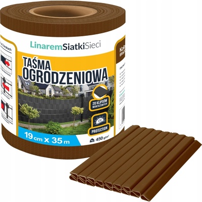 Stínící panelové pásy Linarem SiatkiSieci 19 cm x 35 m hnědá