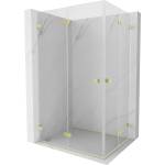 Mexen Lunar-F Duo сгъваем душ кабина 90 x 80 см, прозрачна, златиста четкована - 836-090L-080P-55-00 (836-090L-080P-55-00)