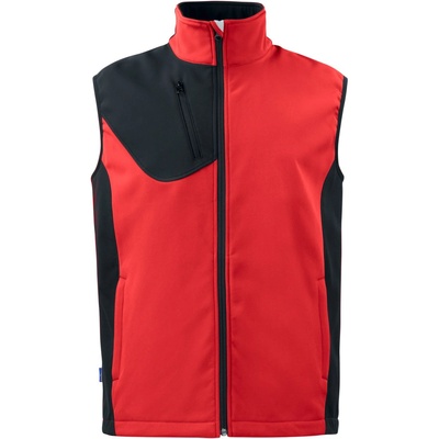 ProJob 3702 softshellvest/Мъжка работна софтшел жилетка - червена 4xl (64370200414)