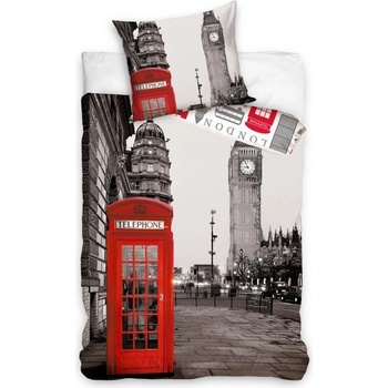 Jerry Fabrics povlečení London Telephone bavlna 140x200 70x90