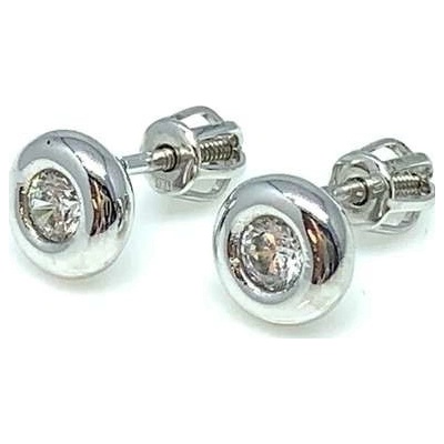 Jan Kos jewellery zlaté náušnice s bílým kamenem 59624195