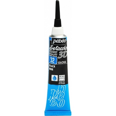 Pébéo Setacolor 3D Gloss kontúrovacia farba na textil 20 ml 32 black