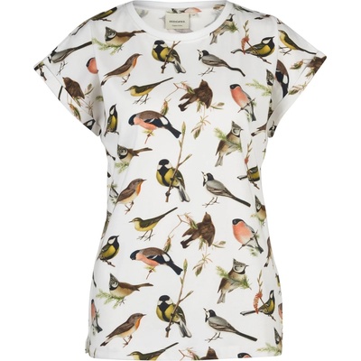 DEDICATED Дамска тениска DEDICATED Women's T-Shirt Visby Autumn Birds T-shirt - Off White - размер L (116-7322-0114)