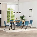 vidaXL Трапезни столове, 6 бр, сини, кадифе (3315624)