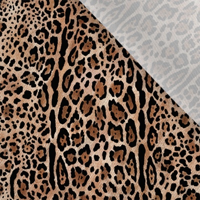 Takoy Šatovka / látka na šaty lesklá leopard