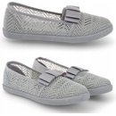 Tenisky čipkované s kokardou ažurové 6193