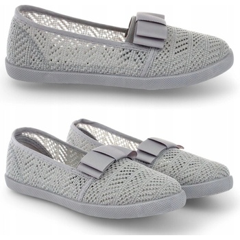 Tenisky čipkované s kokardou ažurové 6193