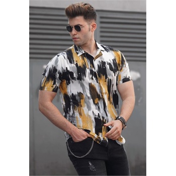 Madmext Мъжка риза - Горчица 307733 (307733_Жълт)