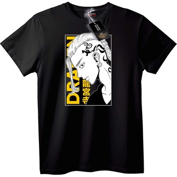 NOONEBRAND Тениска Дракон Аниме - 3XL, Black