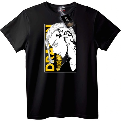 NOONEBRAND Тениска Дракон Аниме - 3XL, Black