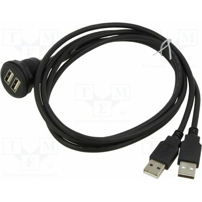 Delock 88104 USB 2.0 USB A zásuvka x2 USB A vidlice x2 1m černý