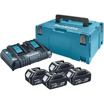 Makita Батерия Makita Li-Ion комплект със зарядно устройство 18 V, 4 Ah, 4 бр