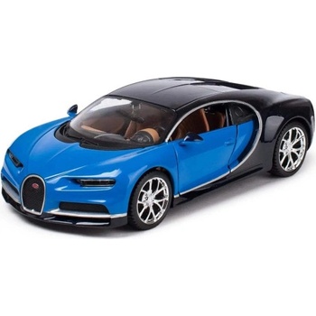 Welly Bugatti Chiron model modrá 1:24