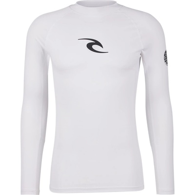 Rip Curl Мъжка плажна тениска от ликра Rip Curl Waves UPF Perf L/S Lycra - White (050-2304-0414)