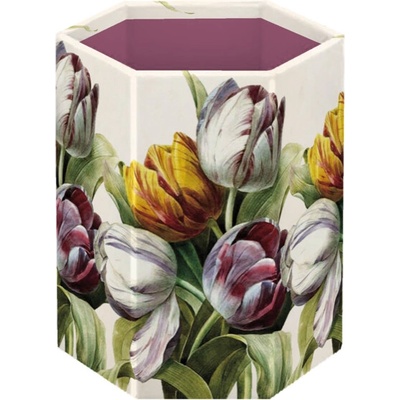 Papírový stojánek na tužky Purple Tulips