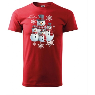 MALFINI Vánoční tričko Basic, sněhuláci, vločky – Zboží Dáma