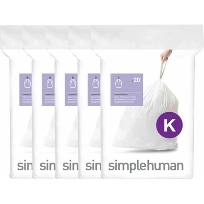 Simplehuman sáčky do odpadkového koše 35-45 l typ K zatahovací 100 ks 30 µm CW0171CP