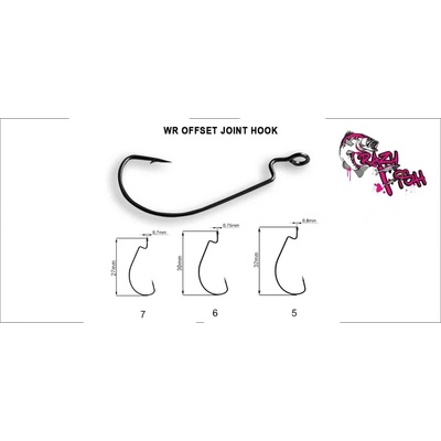 Crazy Fish WR Offset Joitn Hook vel.7 20 ks