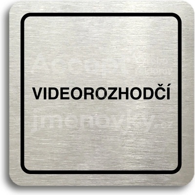 ACCEPT Piktogram videorozhodčí - stříbrná tabulka - černý tisk