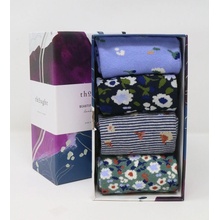 Thought Fashion Bavlněné ponožky Ditsy Floral multi 4-set box